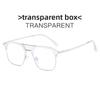 Retro Metal Double Beam Blue Light Blocking Flat Glasses For Men And Women