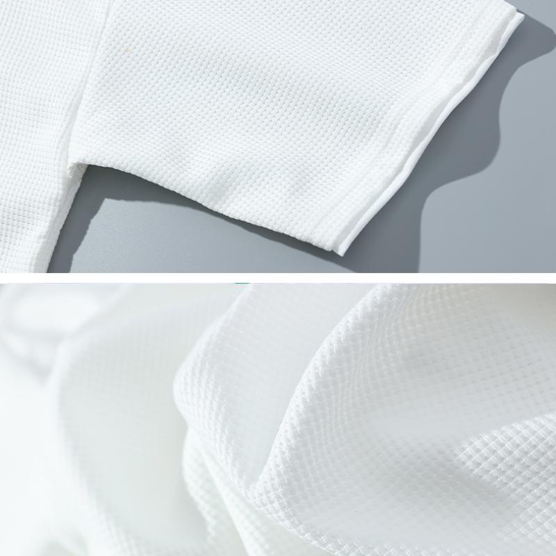 Ležérní outfit Trendy Šňůrka ke kolenům Ležérní outfit Tričko s texturou vafle Široké nohavice Šortky pro volný čas Denní oděv