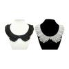 Faux Pearl Fake Collar Women Beaded False Collar Choker Detachable Retro Fake Collar for Sweaters Dresses Dating Wedding