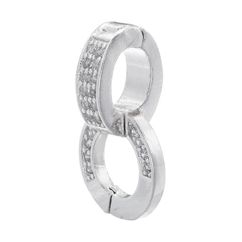 

Dazzling Connector Enhancer Clasp Jewelry Clasps Jewelry Making Supplies Convenient Double Connector Clasps for Jewelry серебряный