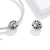 Bamoer 925 Sterling Silver Blooming Lotus Charm Bead for Original 3mm Bracelets & Necklaces, Women Unique Elegant Temperament Jewelry