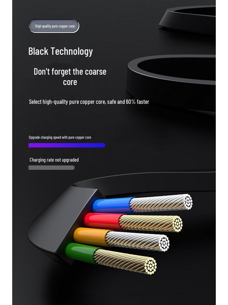 6A Retractable Multi-Device Super Fast Charging Cable with Three Connectors - Customizable Logo Option