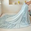 Aurora A-class Solid Color Brocade Ammonia Cool Feeling Ice Leather Bedsheet Three Piece Set