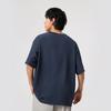 Li Ning Bad Five Letter Round Neck Breathable Versatile Loose Short Sleeve T-Shirt Men T-Shirts Deep-Navy-Blue AAFV005-2