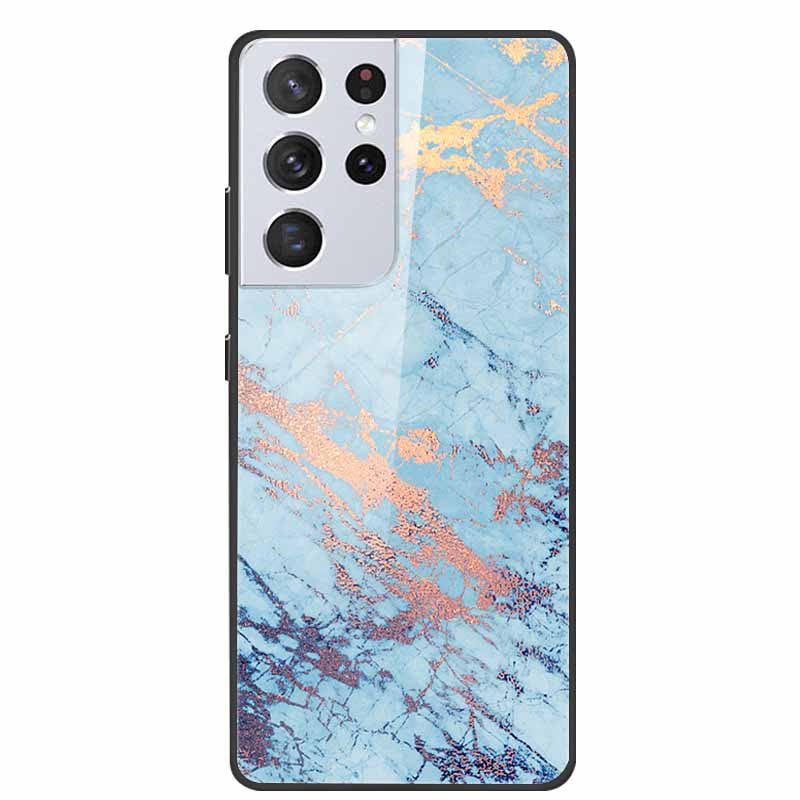 For Samsung Galaxy S25 Ultra Tempered Glass Case Back Cover Hard Phone Cases for SamsungS25 ULTRA Fundas Fashion Protector Coque
