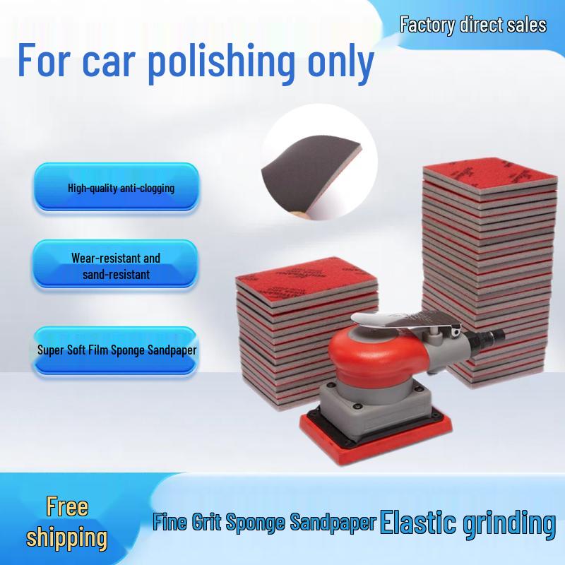 75x100 Square Pneumatic Sander - Car Paint Polishing & Dry Grinding Machine