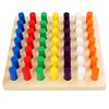 Children's Montessori Wooden Colorful Plugboard - Early Education Toy for Hand-eye Coordination & Color Cognition