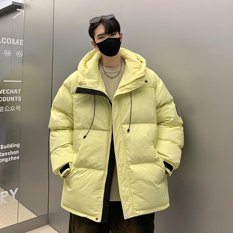 

Модный пуховик осень-зима новый универсальный стиль для пары светящаяся ткань повседневный морозостойкий теплый с капюшоном 3XL