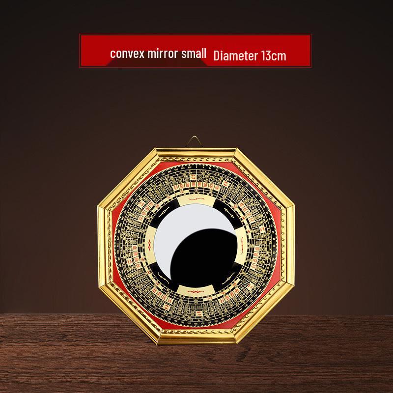 

Alloy Compass Bagua Mirror: Chinese-Style Taiji Hanging Ornament with Convex, Concave Mirrors, and Nine Palaces Handicraft Figurine. 13 cm