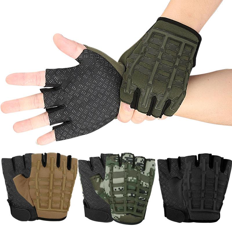 Half Finger Tactical Gloves for Men Women Outdoor Sports Cycling Mountaineering Non-slip Breathable Wear-resistant