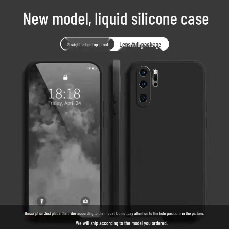 Huawei P30 Pro Simple Pure Color Liquid Cube Drop-Proof Soft Case