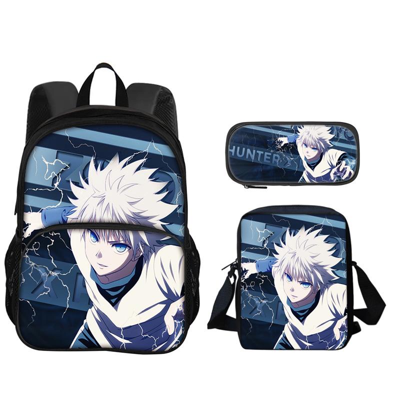 JoJo's Bizarre Adventure Knapsack Pen Carrier Carry Bag 3pcs Set Versatile Spacious Boys Plus Girls School Birthday Best Gift