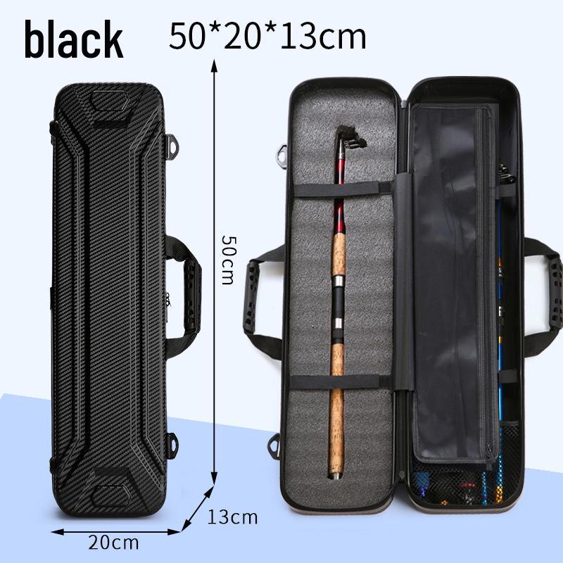 Compact ABS Hard Shell Fishing Rod Bag - Lightweight & Portable for Ice, Sea, Stream, and Raft Fishing