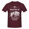 Unisex Beam Me Up This Place Sucks Funny T Shirt Vintage Cotton Crewneck Tshirts