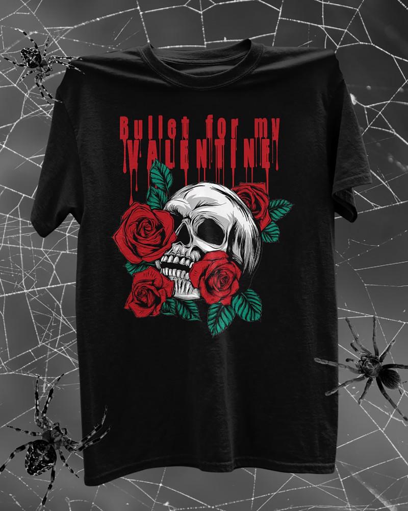 

Vtg Bullet For My Valentine T Shirt For Men Cotton Black Full Size CM224 Unisex T-Shirt XXXXL