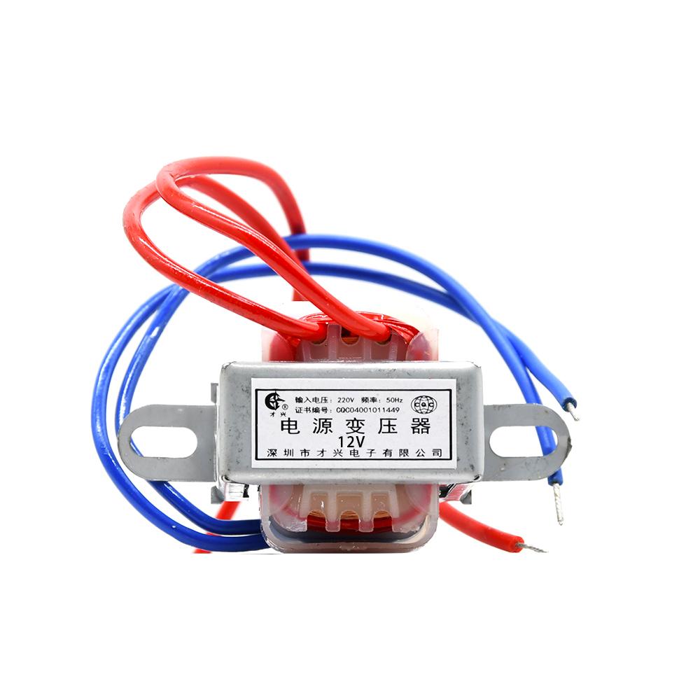 AC 220 auf AC 6V 9V 12V Ausgangsspannung 1W EI Kupferkern 50Hz~60Hz Einzelspannung 2-Leiter Kupfer Leistungstransformator