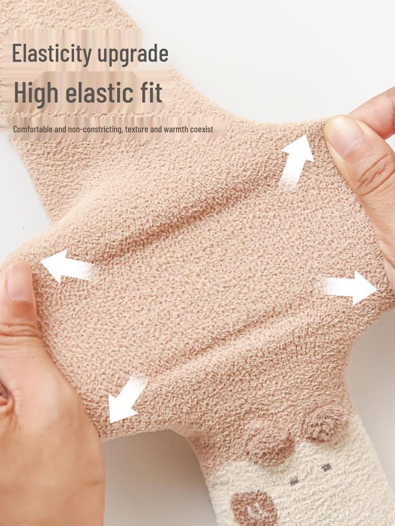 Samt Verdickte Baby-Strumpfhosen – Herbst/Winter Einteiler Mädchen Cartoon-Socken