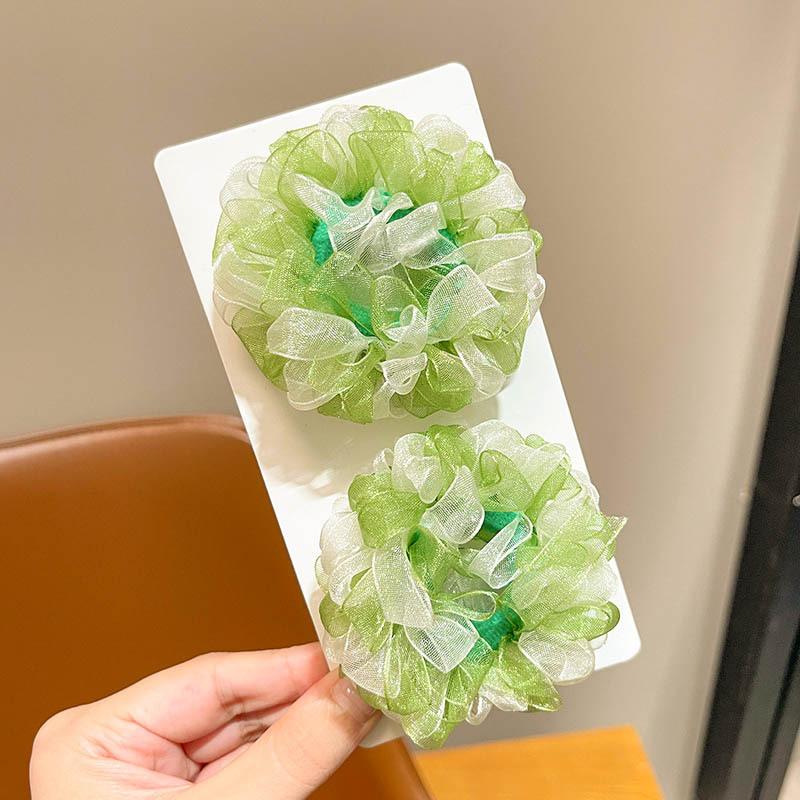 2 PCS Mesh Hair Bands for Girls Kids Elastic Hair Ties Princess Children Headwear Baby Hair Accessories