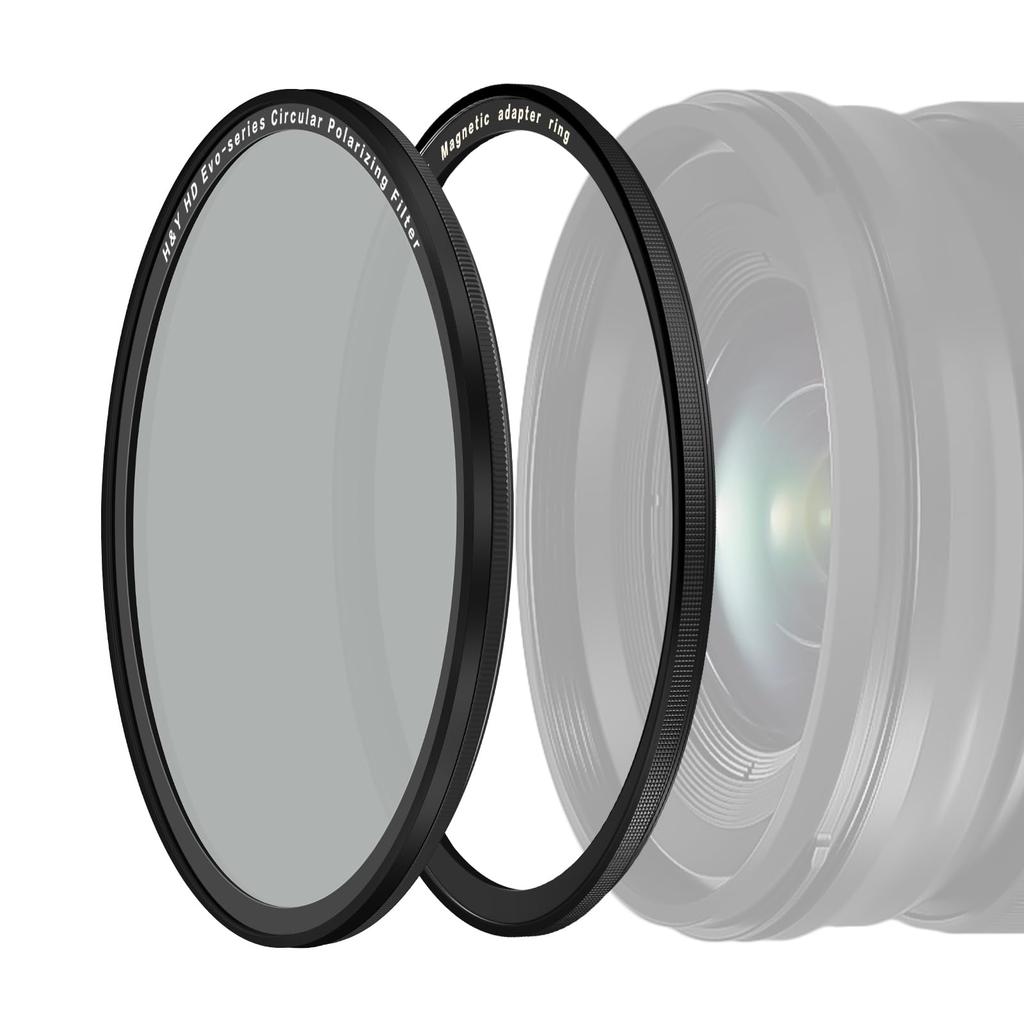 49mm HD EVO CPL Filter Evo Zirkularer PL Kompatibel mit Magnetisch und Reflexion Sehr Dünn und EPL49 H&Y Kit, Filter, Einschraubobjektive, Einstellung, 99,9%