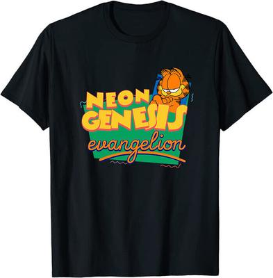 Neon Genesis Evangelion Garfield Klassisches T-Shirt M-3XL Hergestellt in den USA Unisex T-Shirt