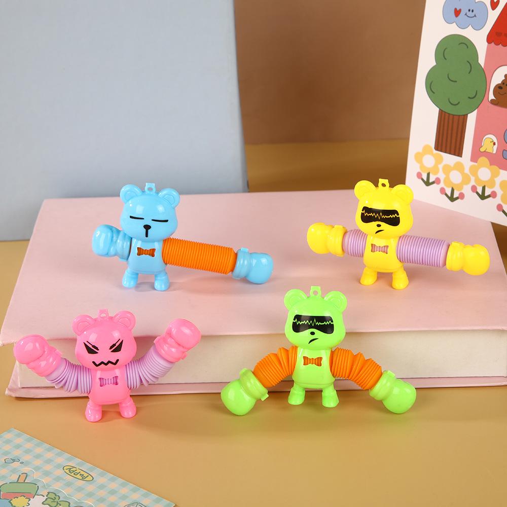 Stretchable Cartoon Bear Decompression Toy for Parent-Child Interaction - Ideal Gift or Kindergarten Prize