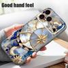 Vintage European Style Case For iPhone 17 Pro Max Magnetic For Magsafe Hybrid Slim Matte Cover For iPhone 16 15 14 13 Pro Max Moon Stars Pattern