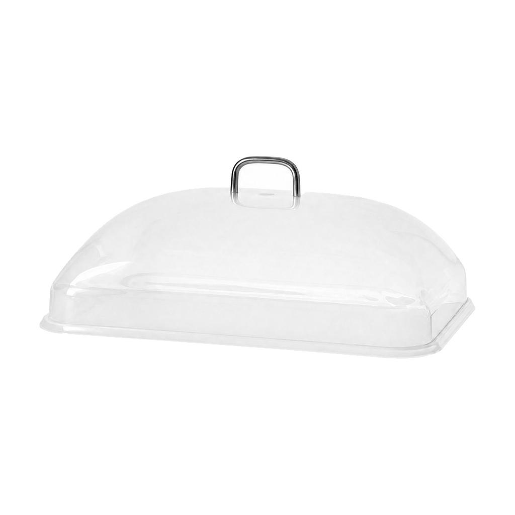 Transparent Cake Cover with Stainless Steel Handle Wipe-Spotless