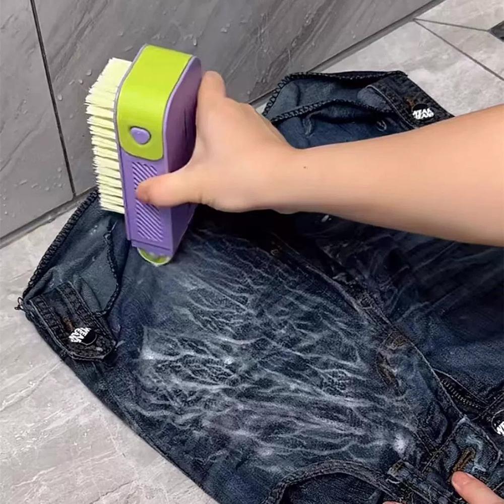 Household Multifunctional Soap Foaming Box Hand Washing Soap Holder Built-in Brush Wheels Non-Slip Draining Soap Storage Box