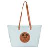 Unsere MEGOS Disney Fashion Bag Serie Umhängetasche, Tragetasche, Handtasche mit Ledergriffen, Polyester Material (Mickey Hellblau, Kleine Größe)