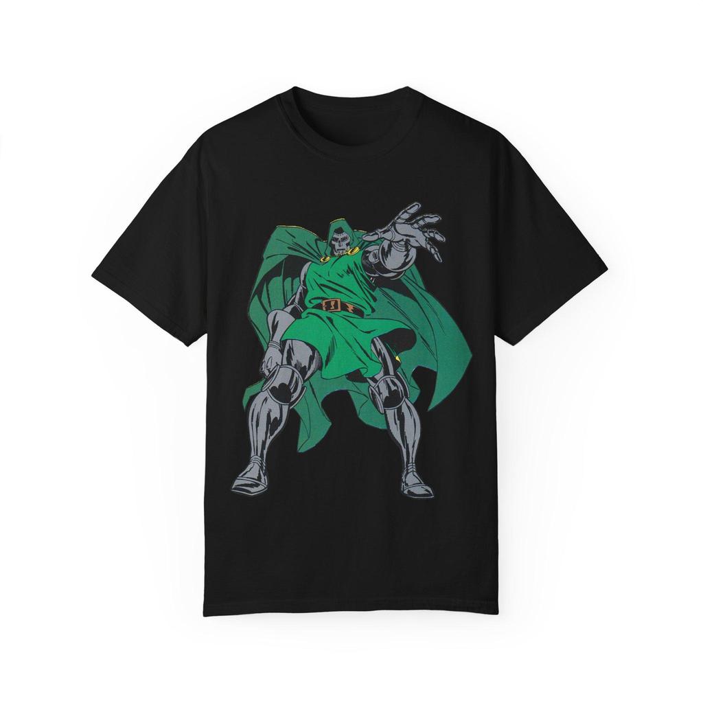 Doctor Doom Heavyweight Cotton Graphic Tshirt Prue Cotton Tee Fitness Print Workout Tee Streetwear Harajuku Men Clothing Top