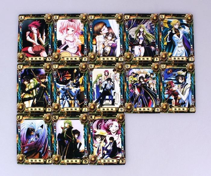 Anime Code Geass Poker Cards Cartoon Accessories