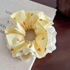 Sweet Cherry Plaid Ruffled Double-Sided Lace Hair Tie - Fashionable And Soft Fabric Women'S Hair Accessory Hair Tie