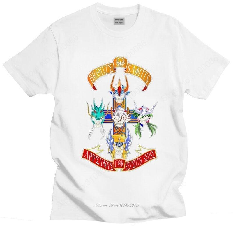 

Mens Saint Seiya Knights Of The Zodiac Characters T Shirt Short-Sleeve Cotton Tshirts Cool T-shirt Japanese Anime Tee Clothing S