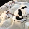 Cartoon cat zipper sweater women's 2025 new design sense niche oversize couple cardigan jacket