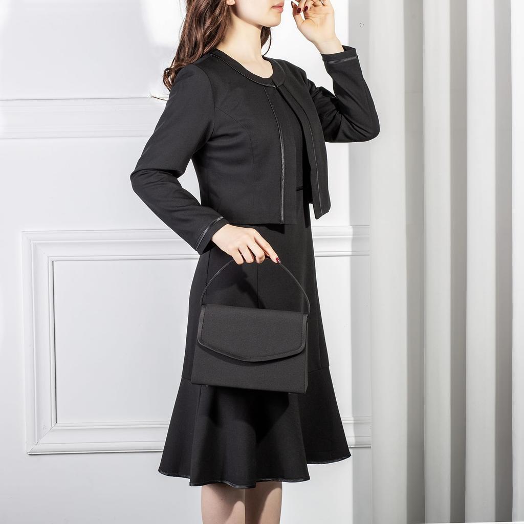 Gurina Black Formal Black Perfect for Entrance and School Events Bag, Lightweight, Women's Handbag, Weddings, Funerals, Graduations, Ceremonies,