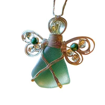 Eleganter 2D Flacher Acryl Engel Anhänger Ornament Küstenthema Weihnachtsdekoration für Weihnachtsbaum oder Heim- und Bürodekorationen