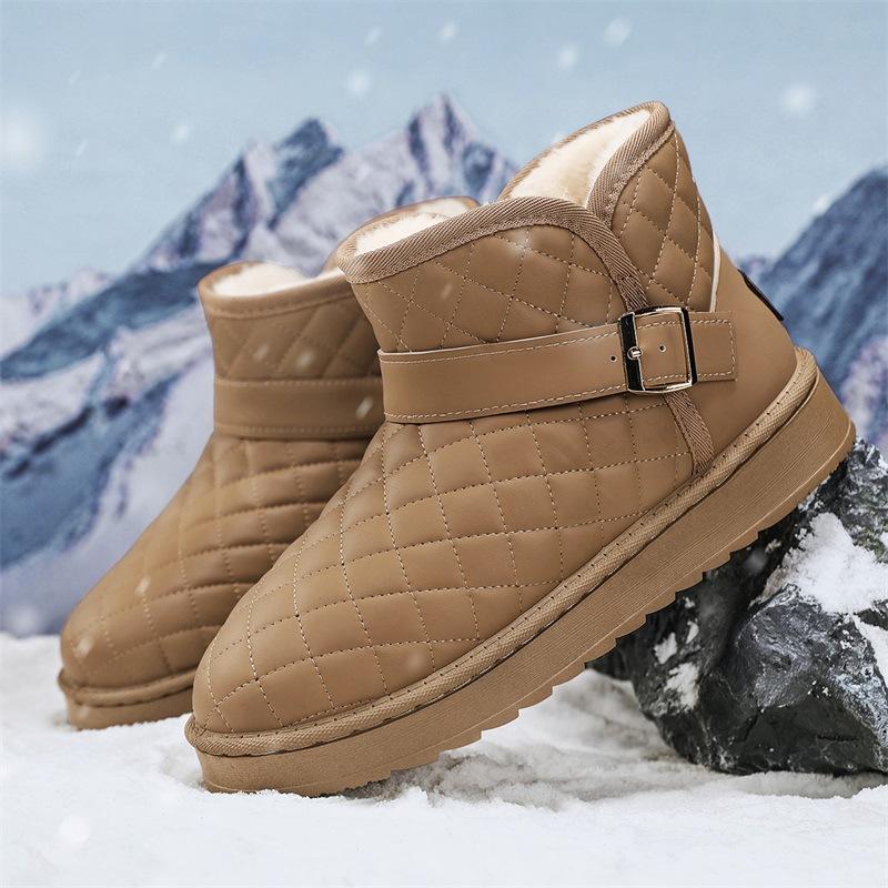 Übergröße Schneestiefel Herren- und Damenstiefel Winter neue Mode Baumwollschuhe gefüttert verdickt wasserdicht kurze Stiefel