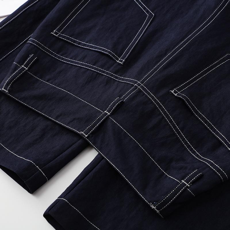 Dark Blue Retro Wide-Leg Women's Jeans: 2025 Summer High-Waisted, Floor-Length, Straight-Leg Style