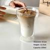 1pcs Double Wall Glass Cup High Borosilicate Heat Resistant Transparent Coffee Cup Cold Brew Tea Cup for Home Use