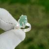 Natural Apatite Rough Gemstone 925 Silver Promise Ring Size 6.5 For Girls