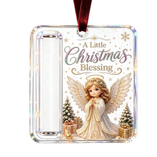 Reusable Christmas Tree Decor Cash Gift Ornament, Clear Acrylic Money Holder, Holiday Xmas Unique Stocking Stuffer for Hanging Decoration, Funny Ways