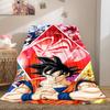 1pz Coperta in Flanella con Stampa Son Goku, Alta Qualità per Tutte le Stagioni, Decorazione per la Casa, Calore e Comfort, Perfetta per Regali di Natale