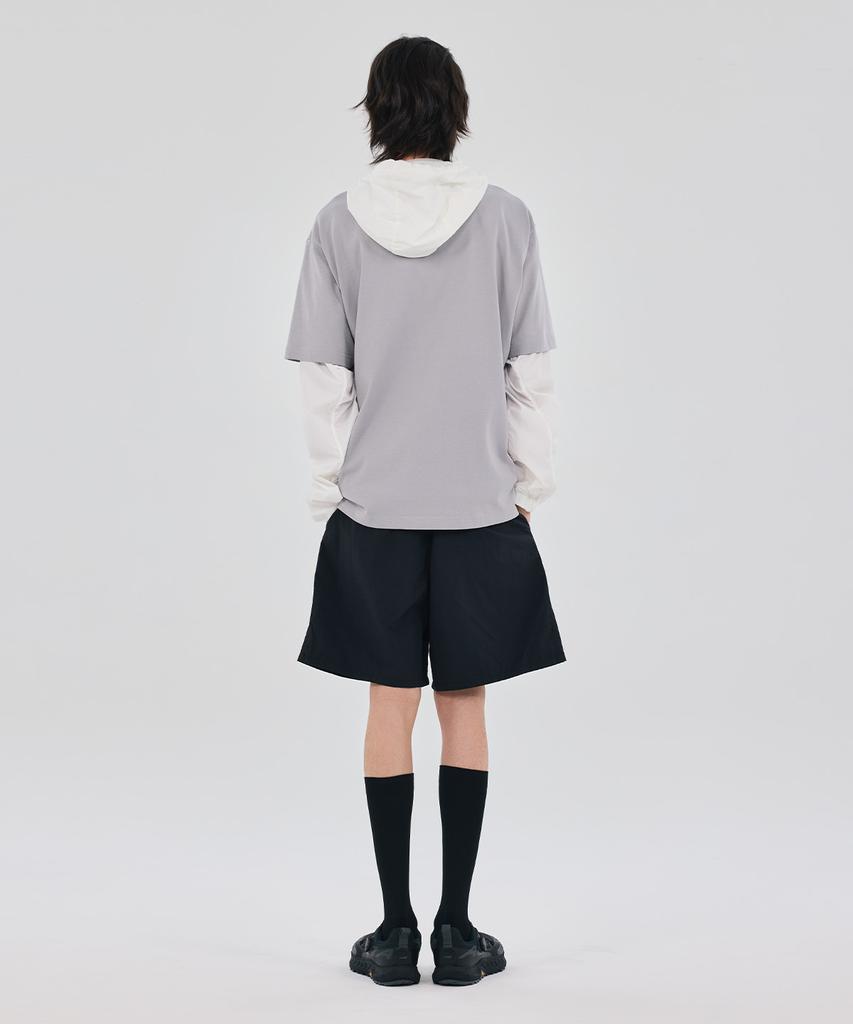 Hellinogseuweeo Magic Hours Cloud & Sun Short Sleeve T-Shirt_Light Grey