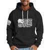 Men's Loose Flag Printed Hooded Sweatshirt Men's Casual Fashion Sports Sweatshirt
