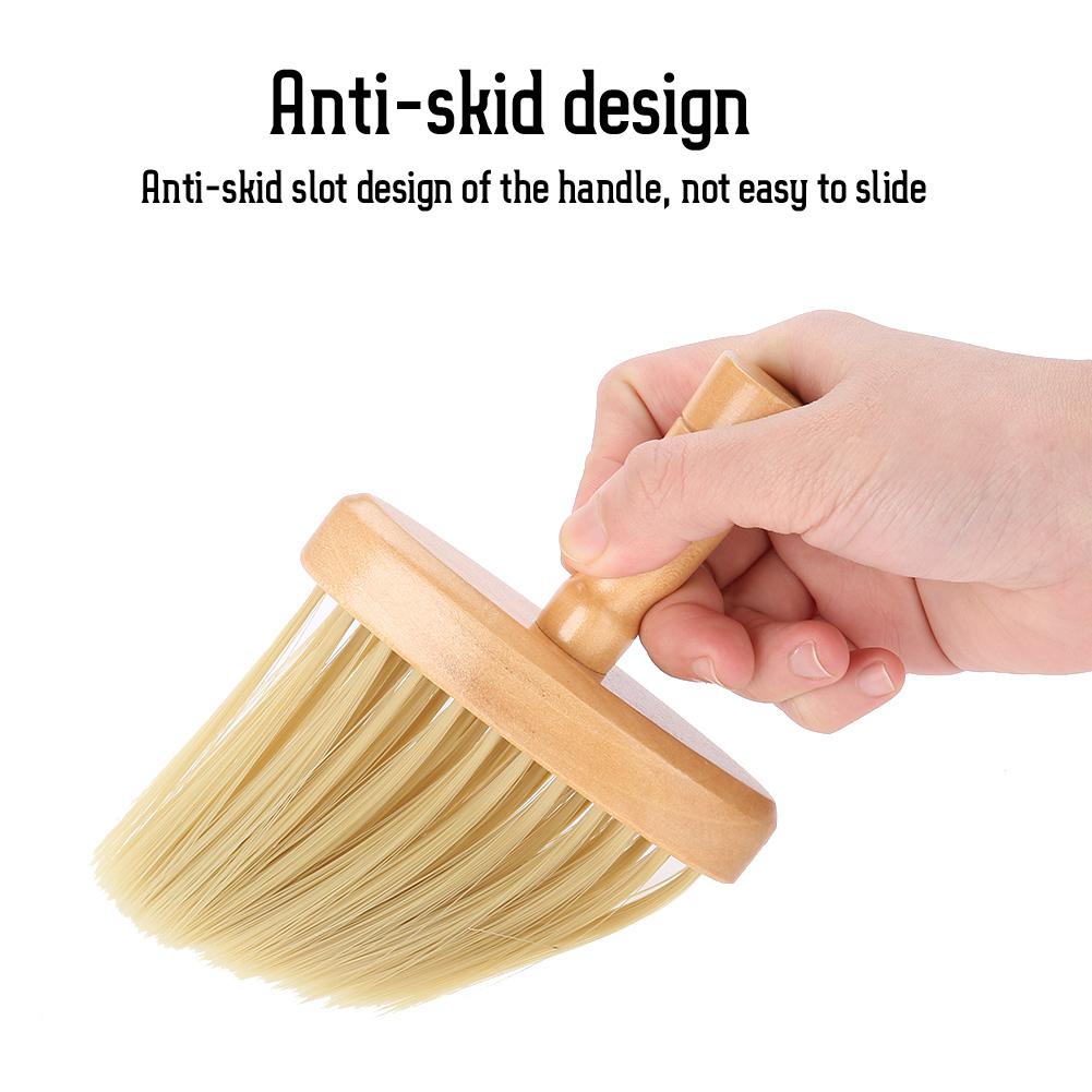 Neck Face Duster Brush Salon Hair Cleaning Wooden Sweep Brush Hair Cut Hairdressing Tool