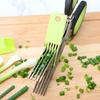 Multi Layer Scissor Kitchen Shears 5 Blade Stainless Steel Scallion Cutter Laver Spices Herb Chive Cutter For Cutting Cilantro