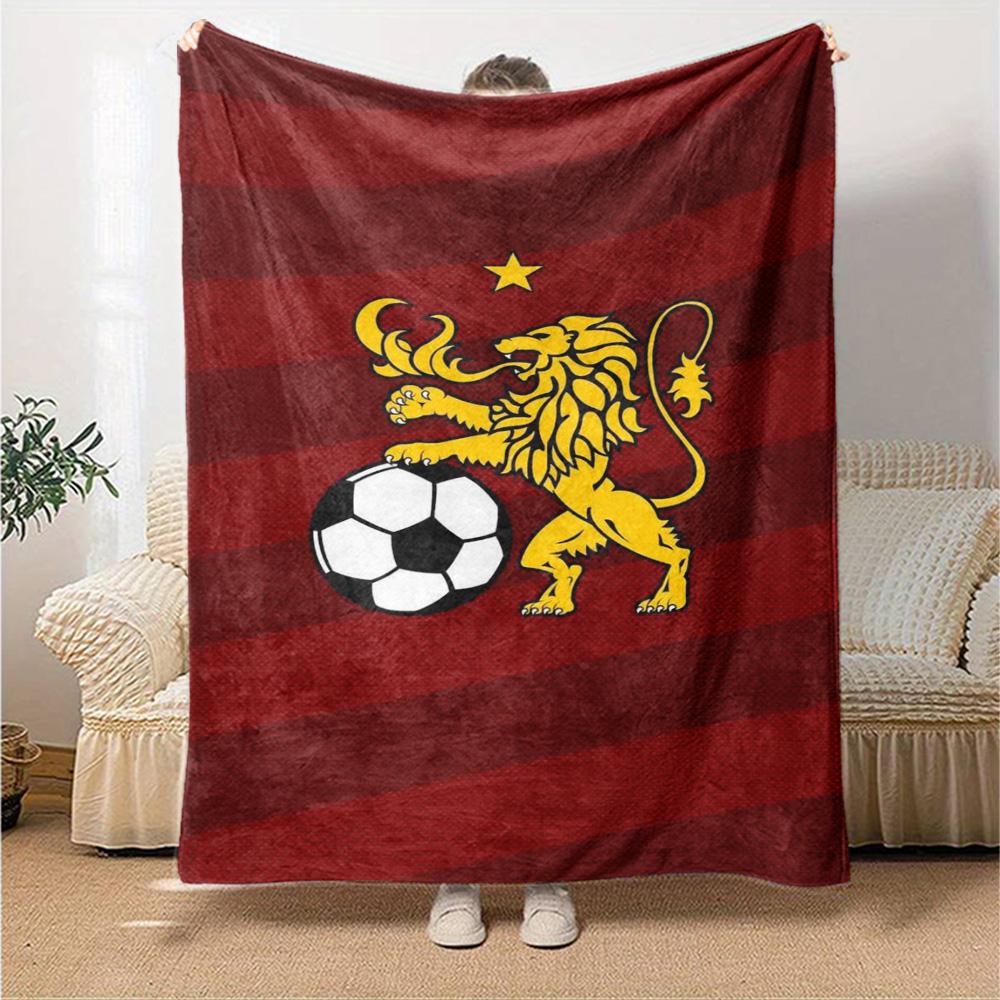 Caracas FC Print Flannel Blanket High Quality Warm Comfortable Cover for All Seasons Perfect for Gifts Home Decor