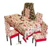New Christmas Decoration Printed Universal All-Inclusive Elastic Chair Cover Tablecloth Set Household Dining Table Chair Cover
