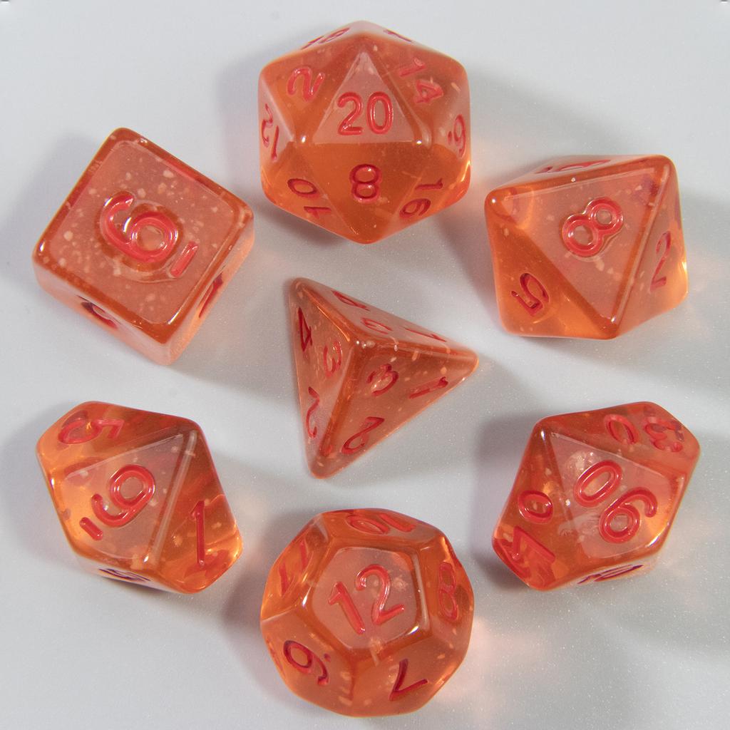 Transparent Polyhedral Dice DND Dice Set 7pcs D4-D20 Board Game Props for DND Game Board Game Accessories