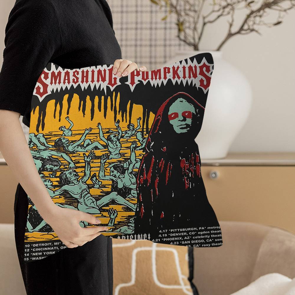 The Smashing Pumpkins band Maple Design Cushion Cover Happy Autumn Harvest decor Holiday Decorati Pillow Cover